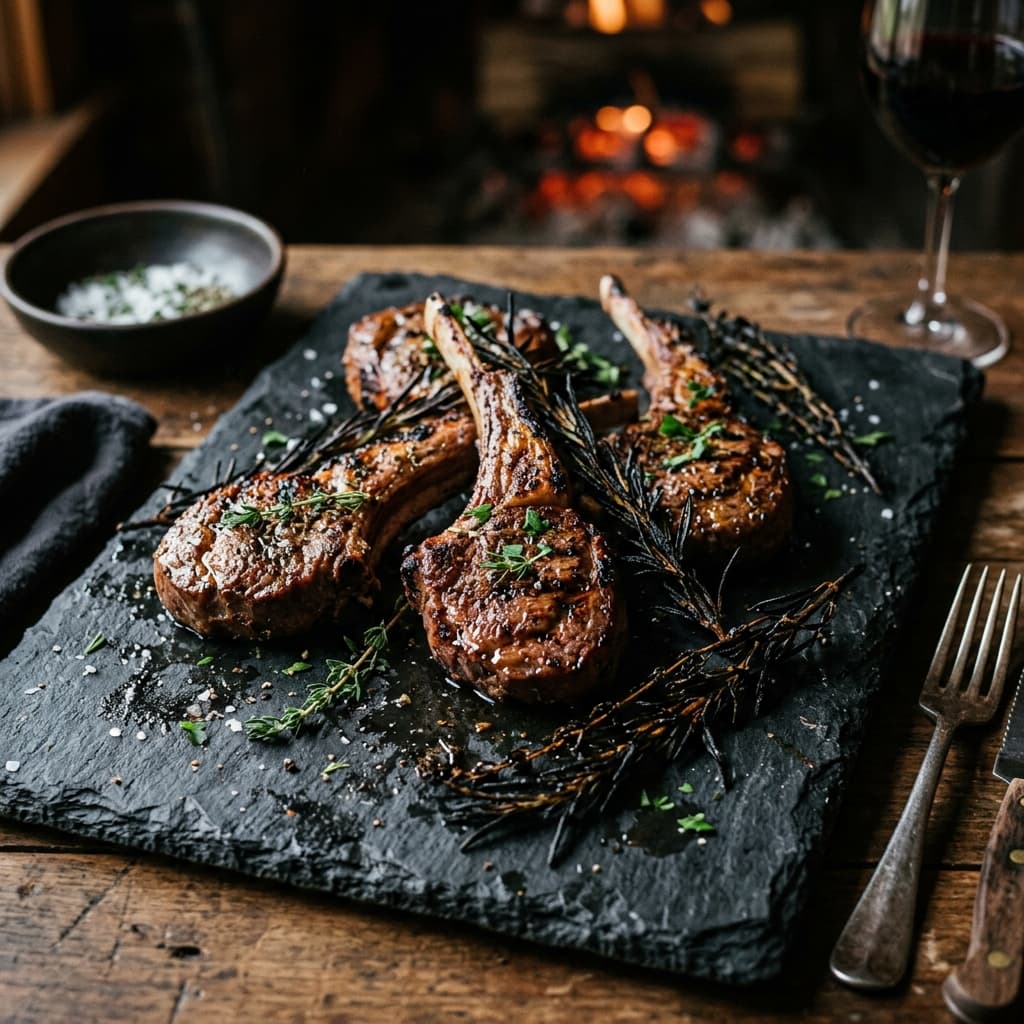 Spiced open-fire Lamb Chops